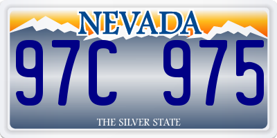 NV license plate 97C975