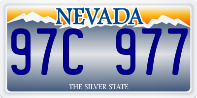 NV license plate 97C977