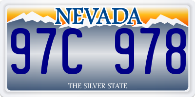 NV license plate 97C978