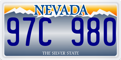 NV license plate 97C980