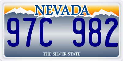 NV license plate 97C982