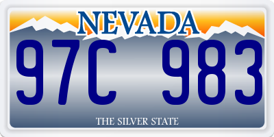 NV license plate 97C983