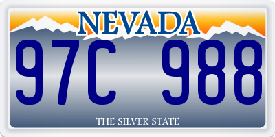 NV license plate 97C988