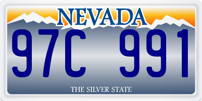 NV license plate 97C991