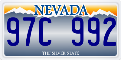 NV license plate 97C992