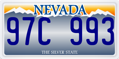 NV license plate 97C993