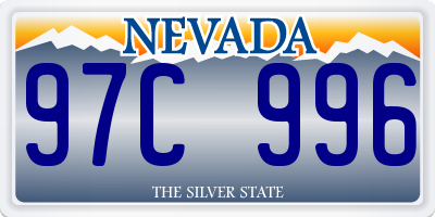 NV license plate 97C996