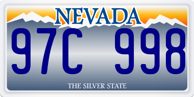 NV license plate 97C998
