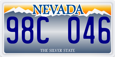 NV license plate 98C046