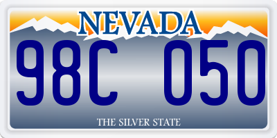 NV license plate 98C050