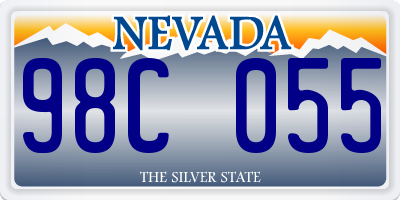 NV license plate 98C055