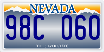 NV license plate 98C060