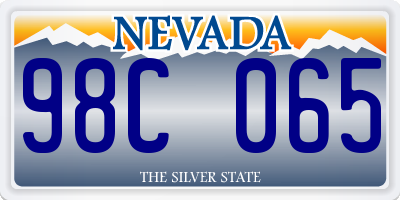 NV license plate 98C065