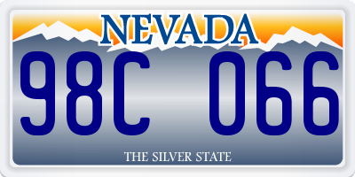 NV license plate 98C066