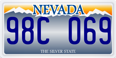 NV license plate 98C069