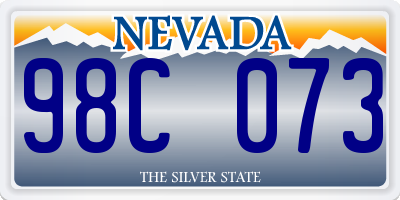 NV license plate 98C073