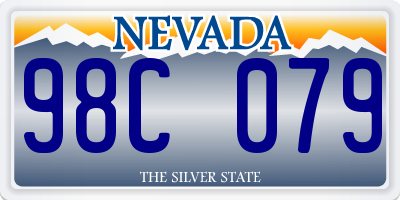 NV license plate 98C079