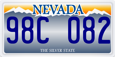 NV license plate 98C082