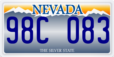 NV license plate 98C083