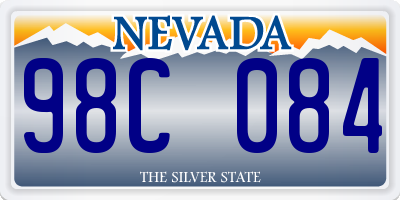 NV license plate 98C084