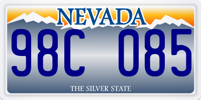 NV license plate 98C085
