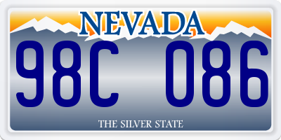 NV license plate 98C086