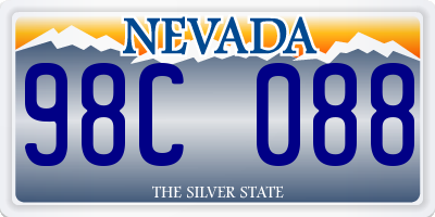 NV license plate 98C088