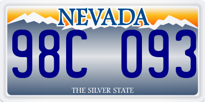 NV license plate 98C093
