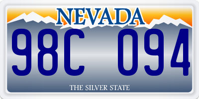 NV license plate 98C094