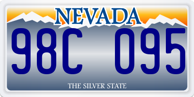 NV license plate 98C095