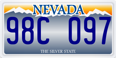 NV license plate 98C097
