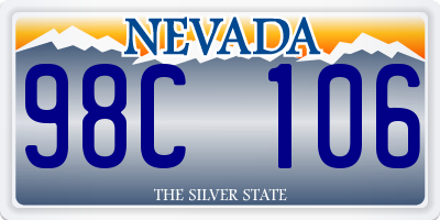 NV license plate 98C106