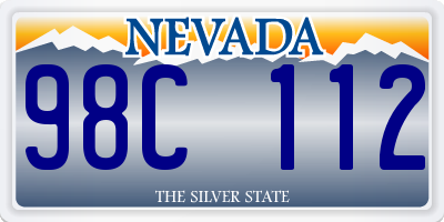 NV license plate 98C112