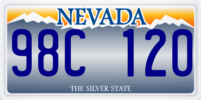 NV license plate 98C120