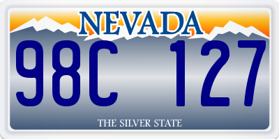 NV license plate 98C127
