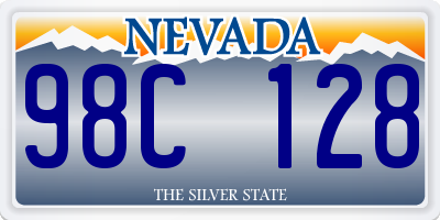 NV license plate 98C128