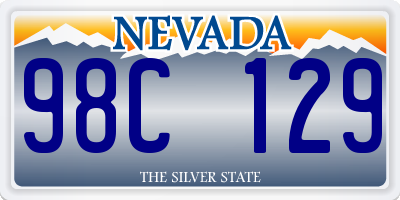 NV license plate 98C129