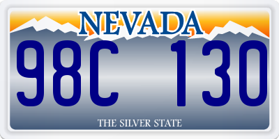 NV license plate 98C130