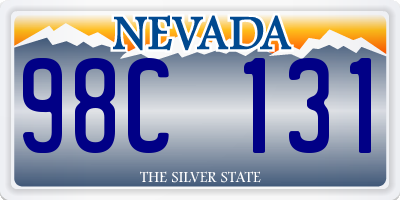 NV license plate 98C131