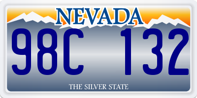 NV license plate 98C132