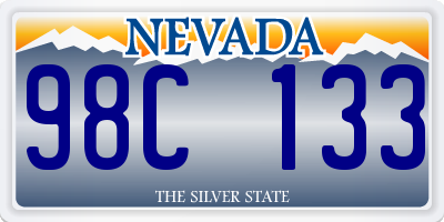 NV license plate 98C133