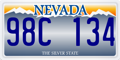 NV license plate 98C134