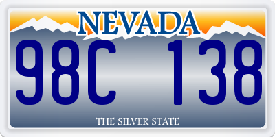 NV license plate 98C138