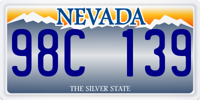 NV license plate 98C139