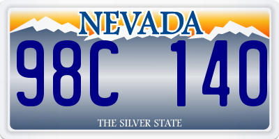 NV license plate 98C140