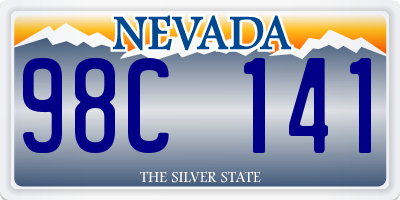 NV license plate 98C141