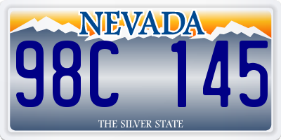 NV license plate 98C145