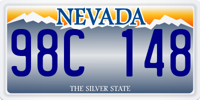 NV license plate 98C148