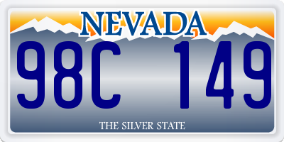 NV license plate 98C149