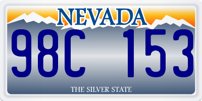 NV license plate 98C153